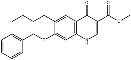 6-Butyl-1,4-dihydro-4-oxo-7-(phenyl methoxy)-3-quinolinecarboxylic acid methyl ester(13997-19-8)